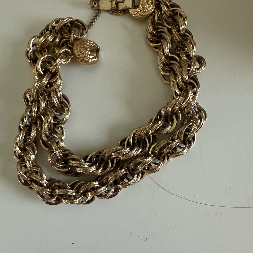 Monet Gold Rope Chain Bracelet - Picture 2 of 4